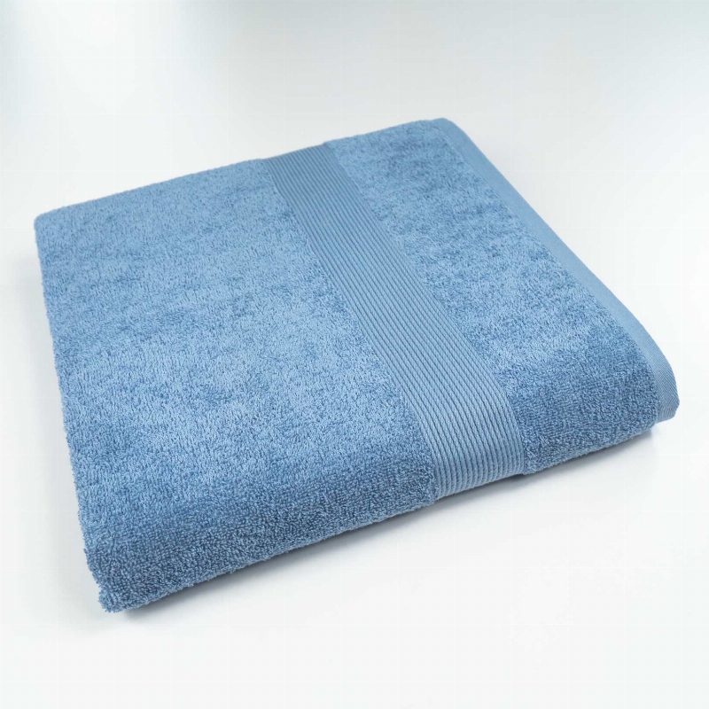 Рушник банний махровий з бордюром GM Textile 70х140см 400г/м2 (Синій)